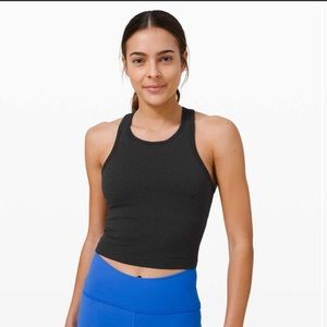 Lululemon Ebb to Street Racerback Crop Tank Black